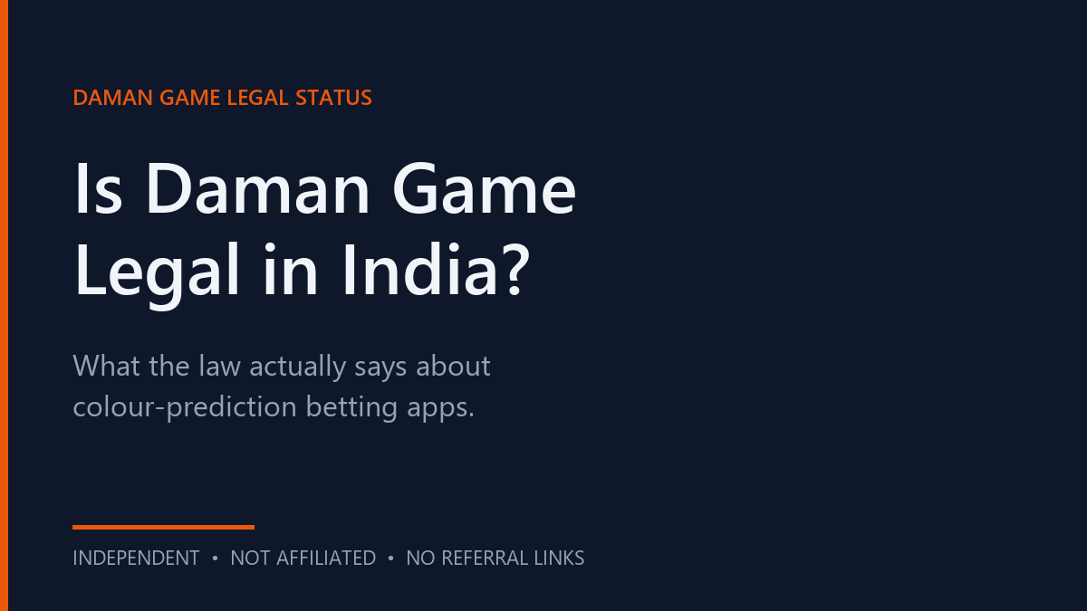 Is Daman Game legal in India Is Daman Game legal in India illustration